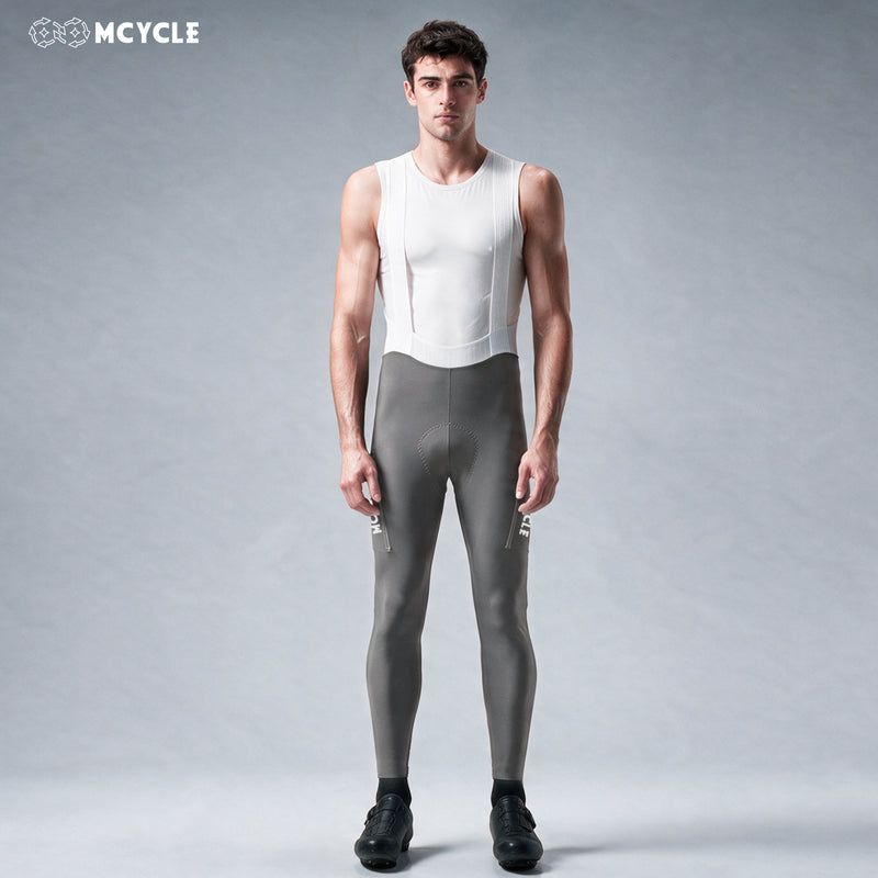 Load image into Gallery viewer, MCYCLE Men's Long Cycling Bib Tights with Side Pockets MK113
