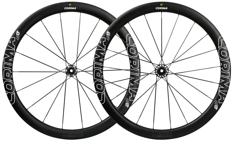 Load image into Gallery viewer, Corima 45E+ Carbon Spoke Wheelset