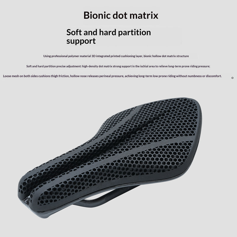 Load image into Gallery viewer, RIRO 3D Printed Carbon Fiber Triathlon TT Bicycle Saddle - Lightweight Hollow Matrix Pro Racing Seat