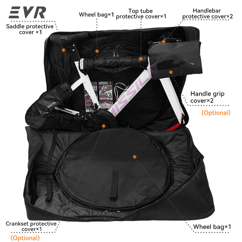 Load image into Gallery viewer, EVR Padded Rolling Bicycle Travel Bag | Air‑Friendly Bike Transport Case