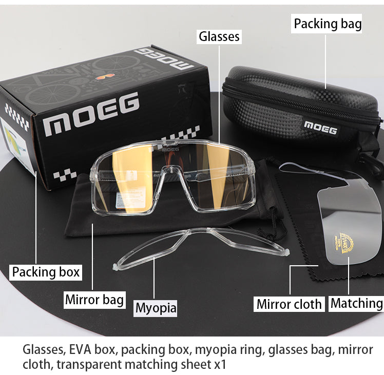 Load image into Gallery viewer, MOEG Cycling Sunglasses Photochromic Lens MO9160B