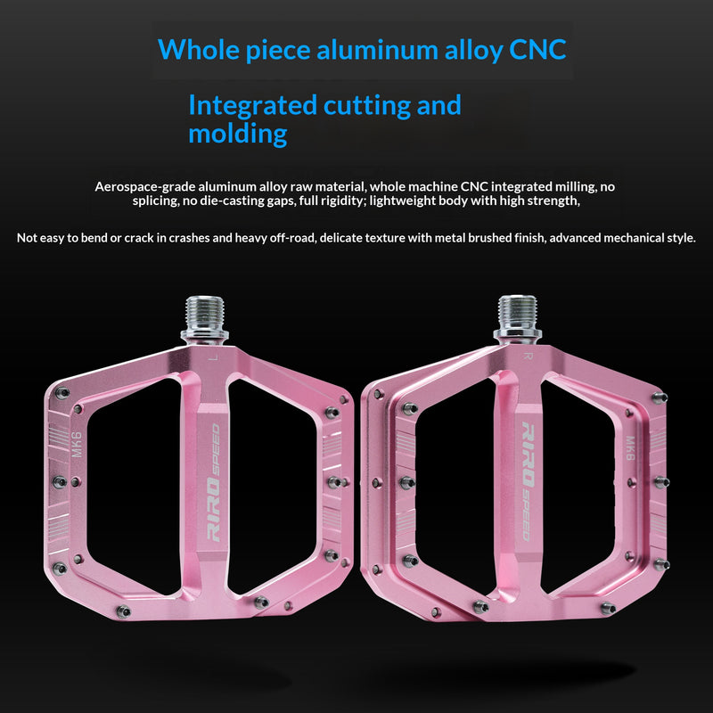Load image into Gallery viewer, RIRO MK6 CNC Aluminum Flat Pedals | Mountain Bike / Folding Bike / Urban Commuter Pedals K60