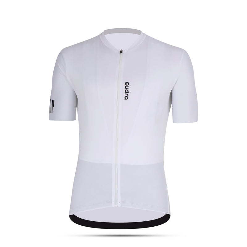 Load image into Gallery viewer, Qudra Cycling Jersey and Bib Tights Top with Short Pants White 062