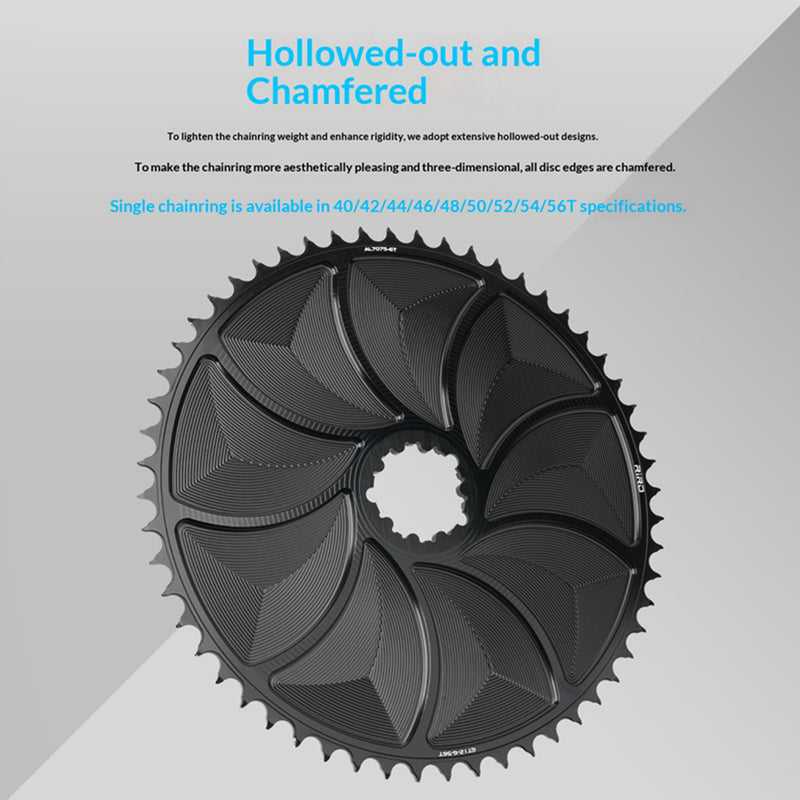 Load image into Gallery viewer, Riro Road GT12 CNC GXP Bike Chainring /52/54/56T Single Chainwheel Closed Chainring