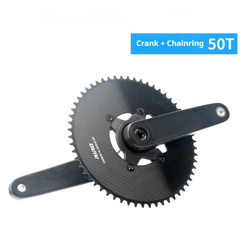 Load image into Gallery viewer, RIRO SL06 Carbon Fiber Crankset with TC4 Titanium 24mm Spindle 346g Compatible with all Shimano bottom bracket