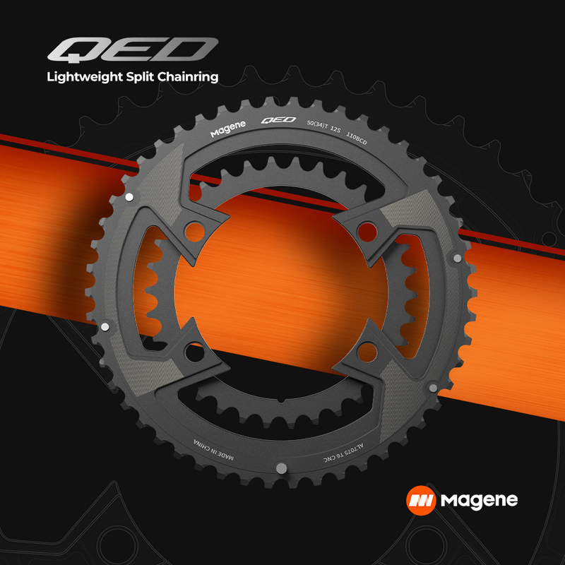 Load image into Gallery viewer, Magene QED Lightweight BCD110 Split Chainring 138g