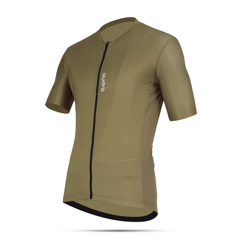 Load image into Gallery viewer, Qudra Cycling Jersey and Bib Tights Top with Short Pants Brown 060