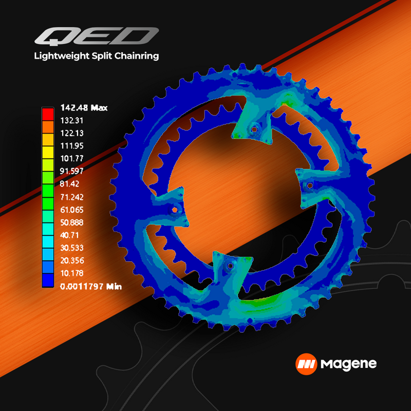 Load image into Gallery viewer, Magene QED Lightweight BCD110 Split Chainring 138g