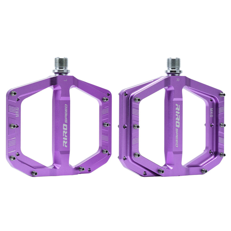 Load image into Gallery viewer, RIRO MK6 CNC Aluminum Flat Pedals | Mountain Bike / Folding Bike / Urban Commuter Pedals K60