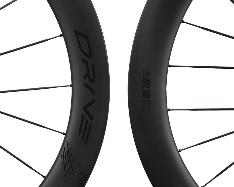 Load image into Gallery viewer, Elitewheels Drive SL CS Carbon‑Spoke Disc Road Wheelset | 48mm / 58mm Depth | UCI‑Approved