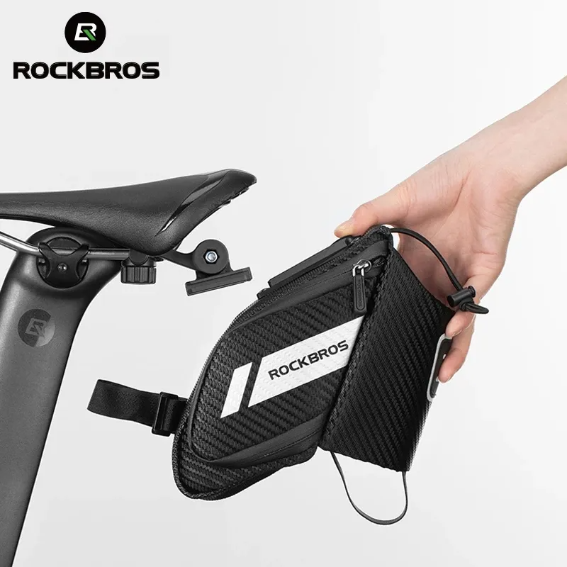 Load image into Gallery viewer, ROCKBROS Bike Saddle Bag with Water Bottle Holder C32BK