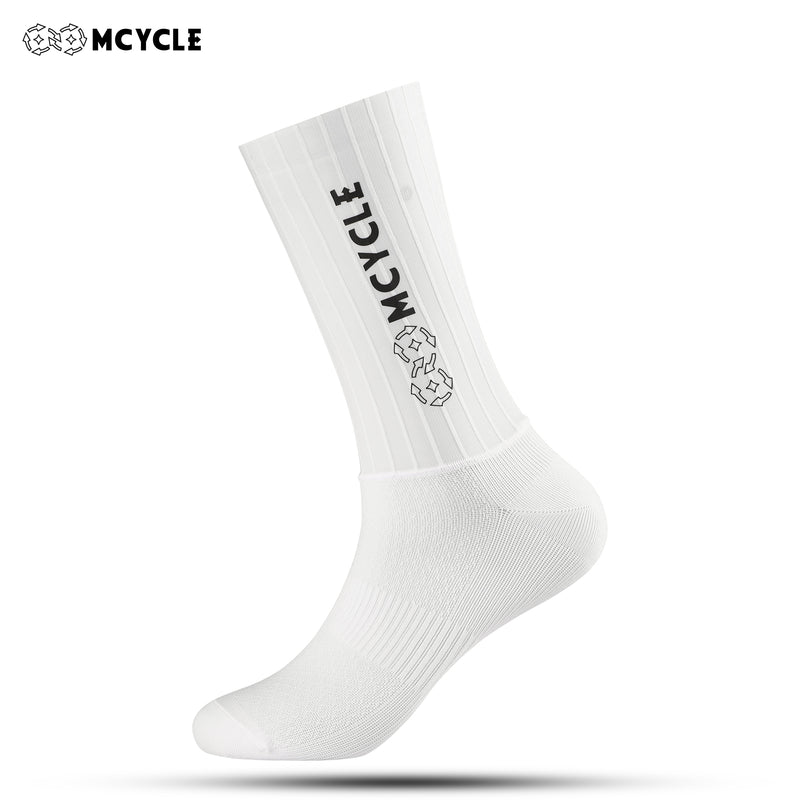 Load image into Gallery viewer, MCYCLE Aero Cycling Socks, Non-Slip Silicone Cuff, Reflective High-Visibility Breathable Bike Socks MP063