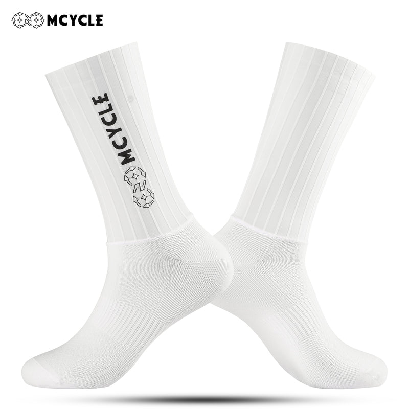 Load image into Gallery viewer, MCYCLE Aero Cycling Socks, Non-Slip Silicone Cuff, Reflective High-Visibility Breathable Bike Socks MP063