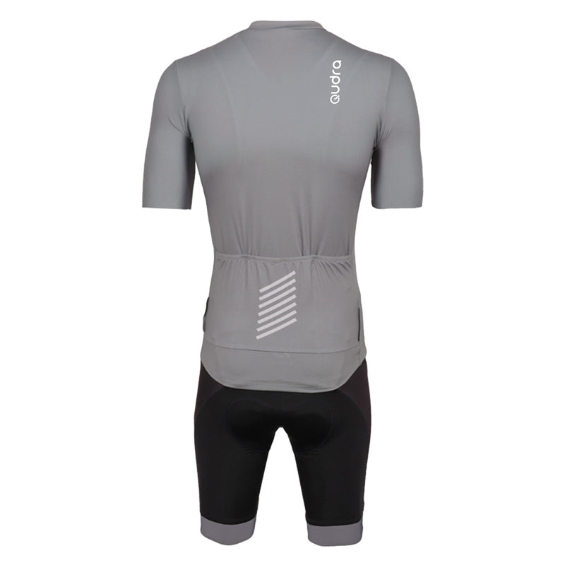 Load image into Gallery viewer, Qudra Cycling Jersey and Bib Tights Top with Short Pants Grey 059