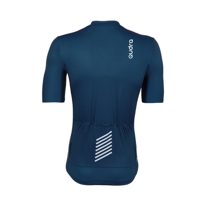 Load image into Gallery viewer, Qudra Cycling Jersey and Bib Tights Top with Short Pants Navy Blue 064