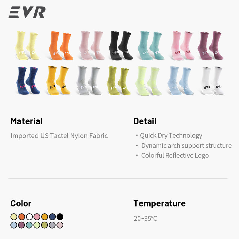 Load image into Gallery viewer, EVR TECH Series Performance Cycling Socks (Imported Tactel Nylon & Anti-Odor) 0902