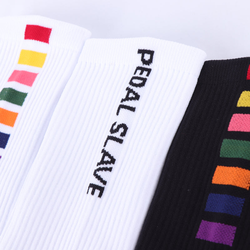 Load image into Gallery viewer, Pedal Slave Cycling Socks Bicyle Sock White/Black MP033