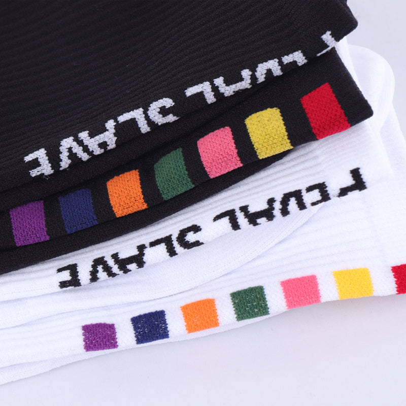 Load image into Gallery viewer, Pedal Slave Cycling Socks Bicyle Sock White/Black MP033