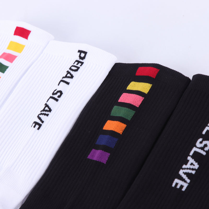 Load image into Gallery viewer, Pedal Slave Cycling Socks Bicyle Sock White/Black MP033