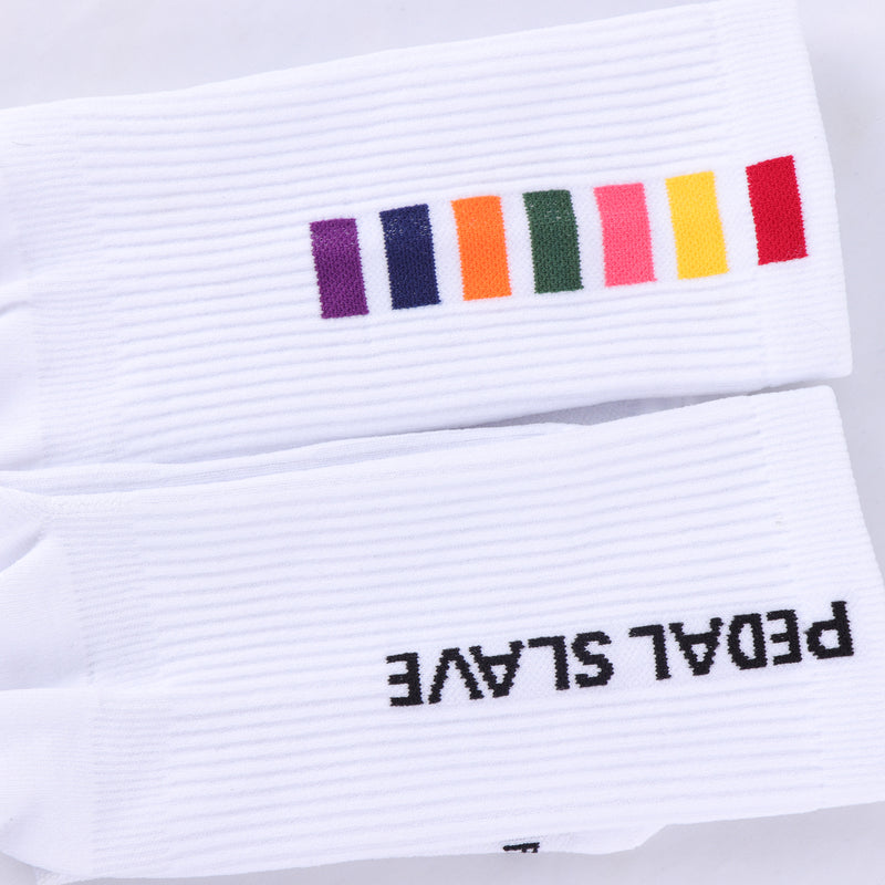 Load image into Gallery viewer, Pedal Slave Cycling Socks Bicyle Sock White/Black MP033