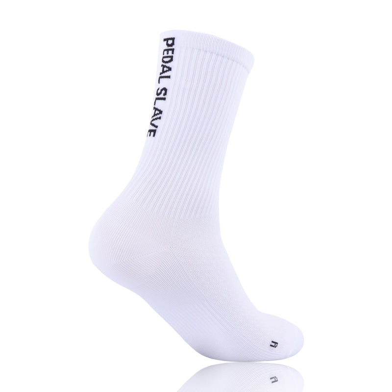 Load image into Gallery viewer, Pedal Slave Cycling Socks Bicyle Sock White/Black MP033