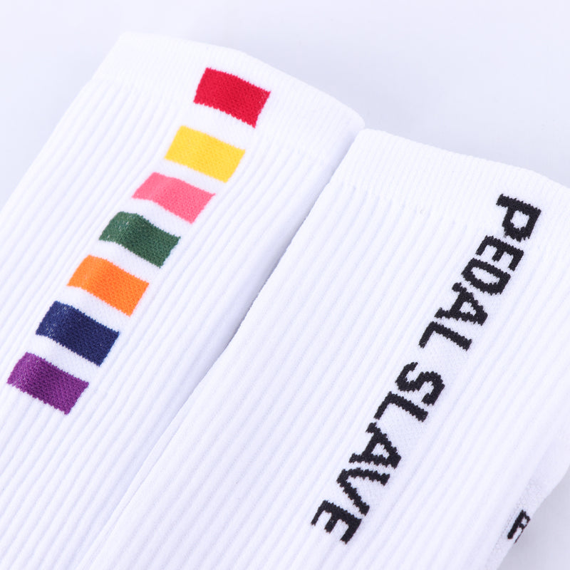 Load image into Gallery viewer, Pedal Slave Cycling Socks Bicyle Sock White/Black MP033