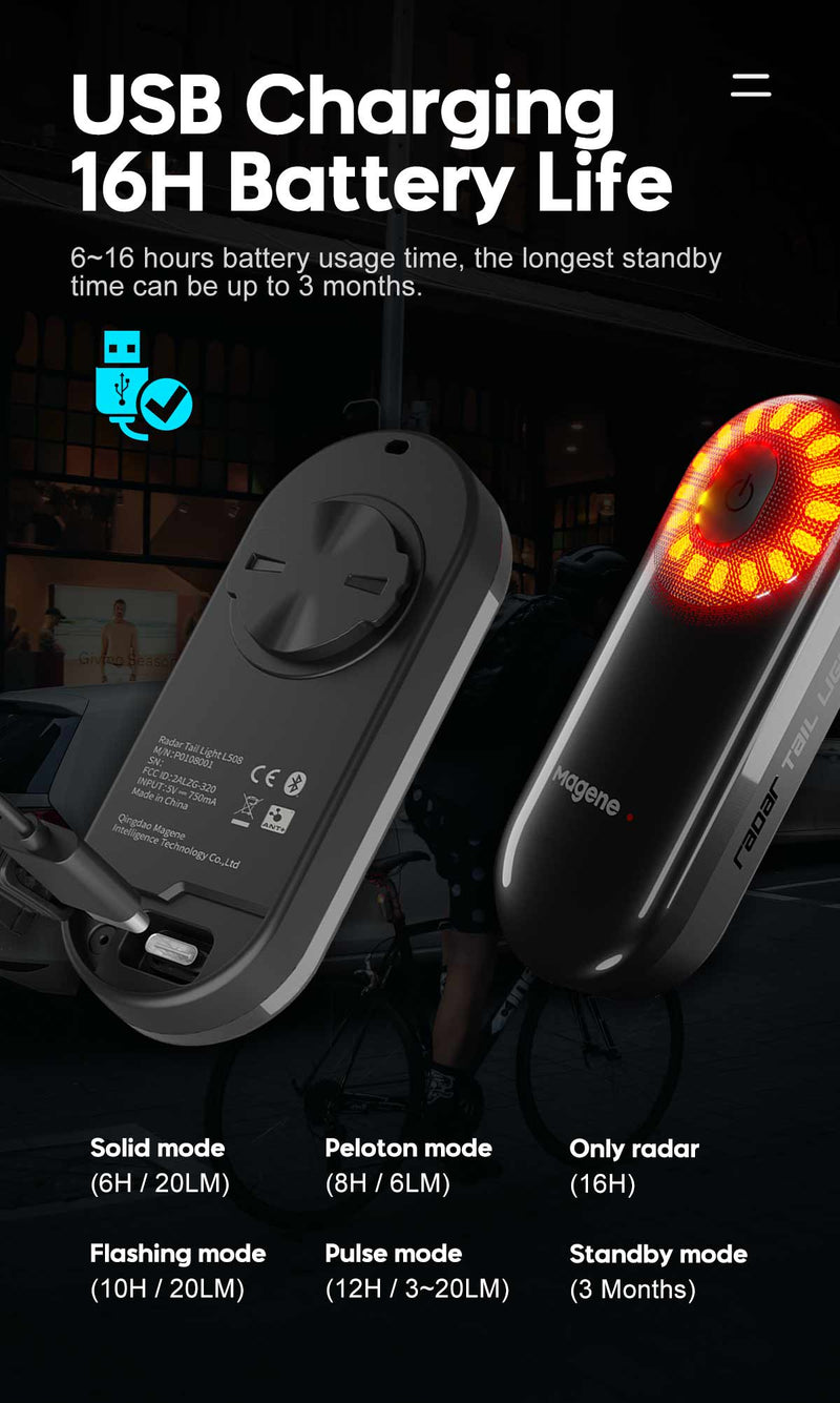 Load image into Gallery viewer, Magene L508 Radar Tail Light Rear Lights Seemee508