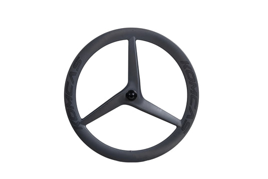 KOMCAS Tri Blade Triathlon Disc Brake Carbon Front Wheel