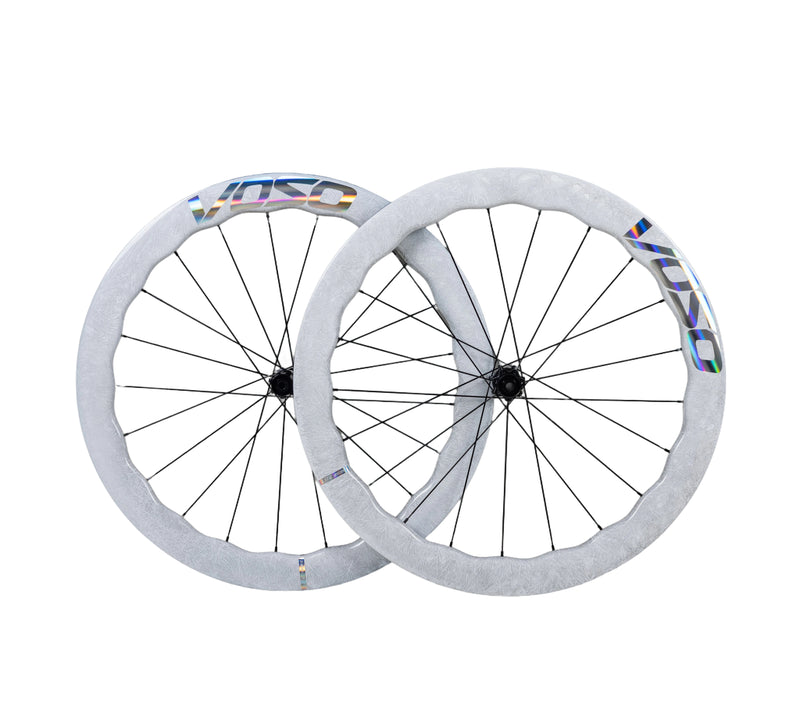 Load image into Gallery viewer, SCOM VOSO Lite Undulating Carbon Wheels Ice Frozen

