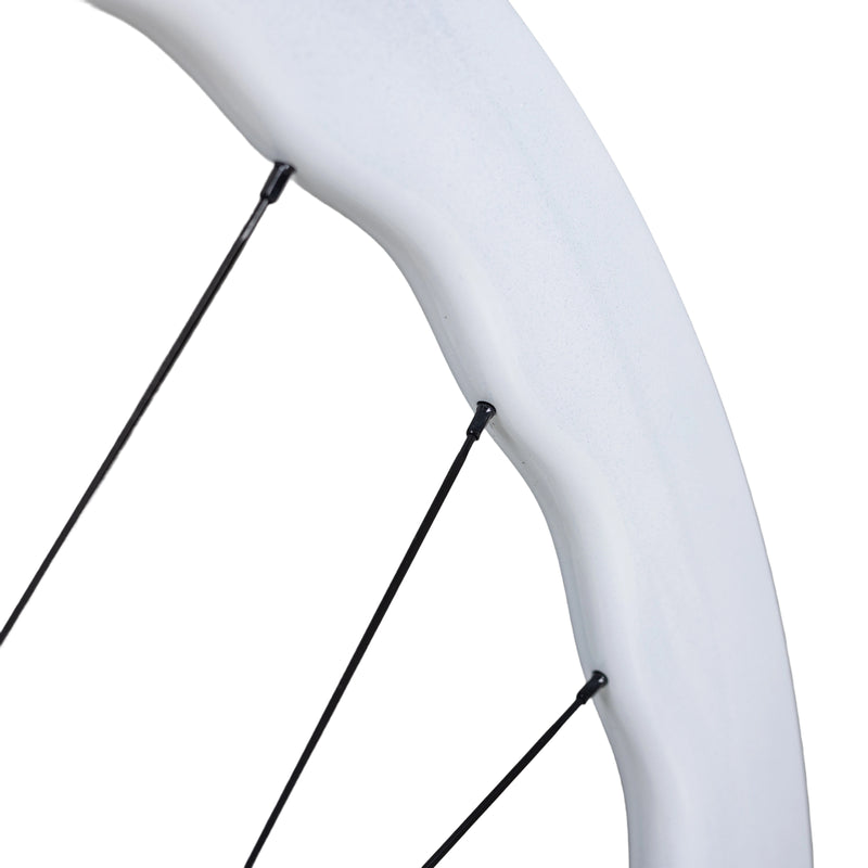 Load image into Gallery viewer, SCOM VOSO Lite Undulating Carbon Wheels Pearl White
