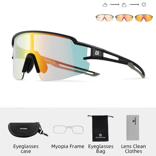 ROCKBROS Photochromic Sports Cycling Sunglasses 1017
