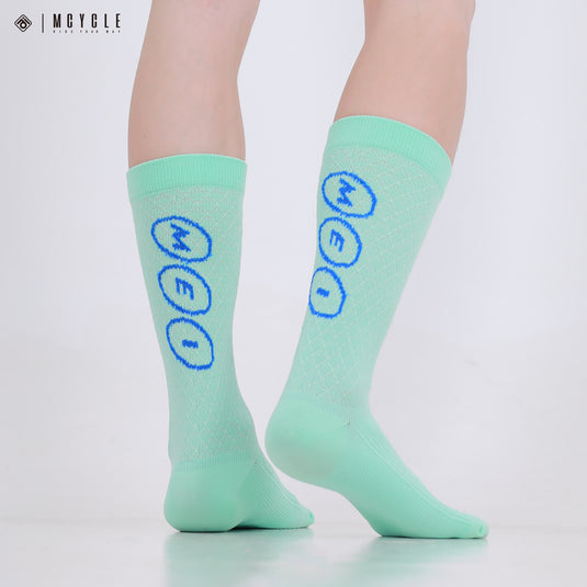 MCYCLE Unisex High-Elastic Athletic Knitted Cycling Socks - MP059 Dopamine Series