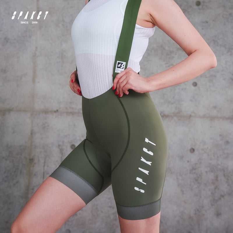 Load image into Gallery viewer, Spackt Green Mountain Women's Bicycle Bib Shorts YC121024
