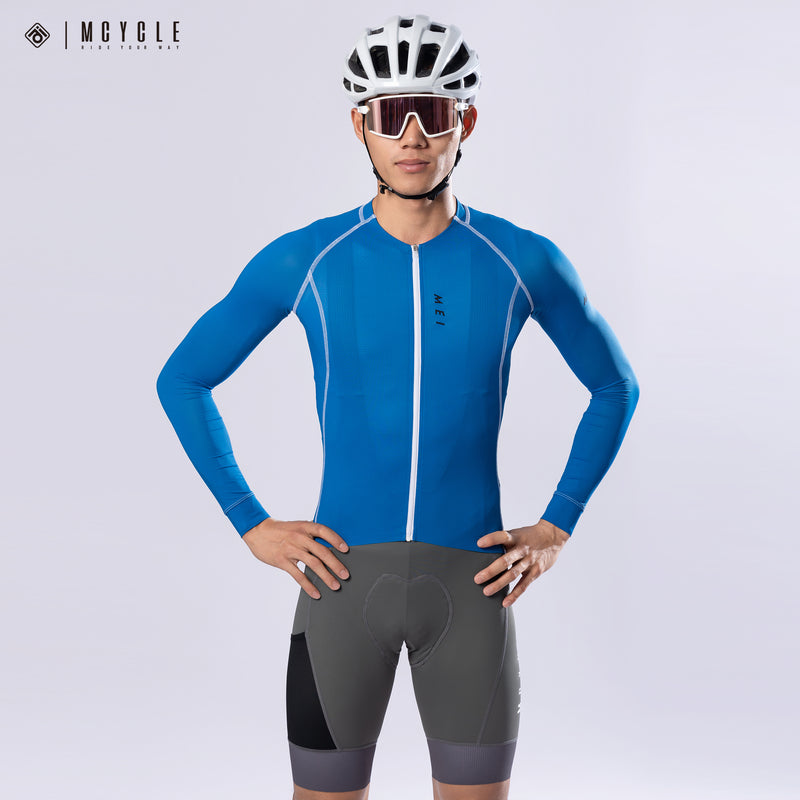 Load image into Gallery viewer, MCYCLE Men’s Long Sleeve Cycling Jersey – UV50+ Breathable Performance Pro Fit MY341
