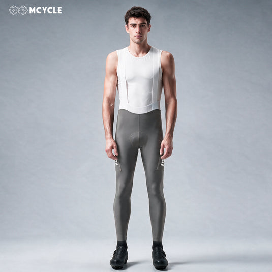 MCYCLE Men's Long Cycling Bib Tights with Side Pockets MK113
