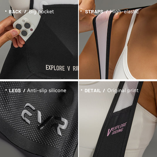 EVR Women’s Pro Cycling Bib Shorts – KX-2428 (Powered by Elastic Interface®)