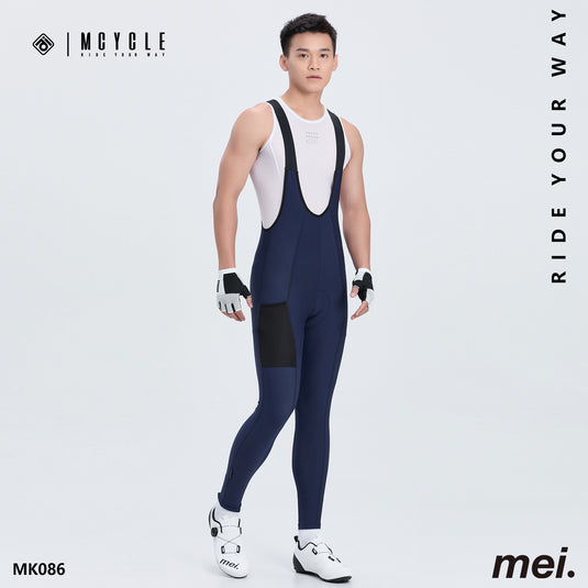 Mcycle Men's Cycling Thermal Bib Tight with Pocket MK086