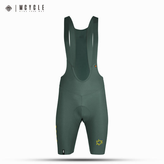 Mcycle Men's Cycling Bib Shorts with Elastic Interface Pads MK100