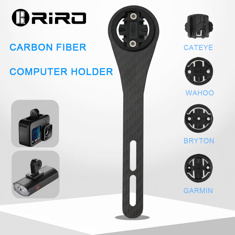 Load image into Gallery viewer, RIRO DHCH Carbon Bike Computer Mount for Integrated Handlebar Holder
