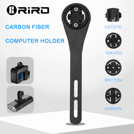 RIRO DHCH Carbon Bike Computer Mount for Integrated Handlebar Holder