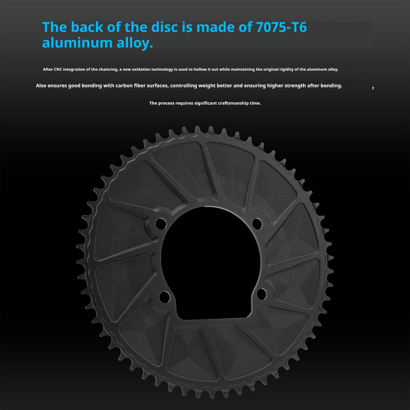 Load image into Gallery viewer, Riro RCB 110BCD CNC Aluminum Chainring with Carbon Fiber Reinforced Surface Single and Double Chainrings
