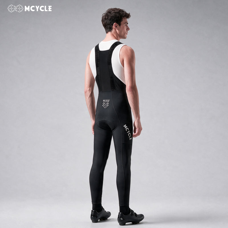 Load image into Gallery viewer, MCYCLE Men's Long Cycling Bib Tights with Side Pockets MK113
