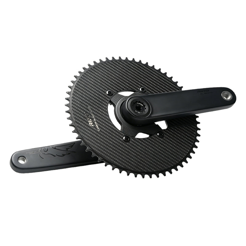Load image into Gallery viewer, RIRO SL06 Carbon Fiber Crankset with TC4 Titanium 24mm Spindle 346g Compatible with all Shimano bottom bracket
