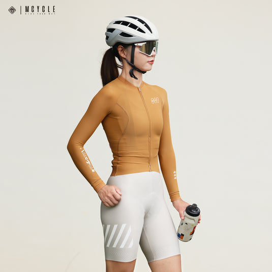 Mcycle Solid Color Women's Long Sleeve Cycling Jersey Anti UV 50+ MY356W