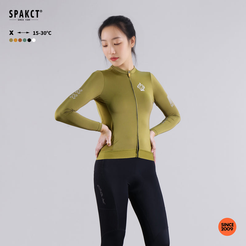 Load image into Gallery viewer, Spackt X Series Women's Long-Sleeved Cycling Jersey YB221066
