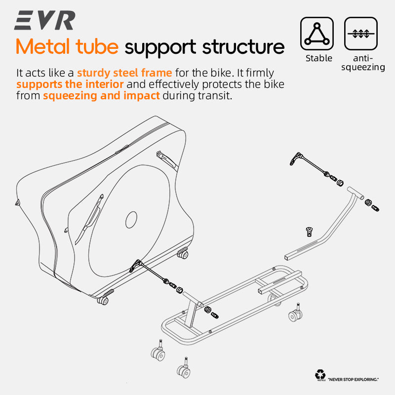 Load image into Gallery viewer, EVR Padded Rolling Bicycle Travel Bag | Air‑Friendly Bike Transport Case
