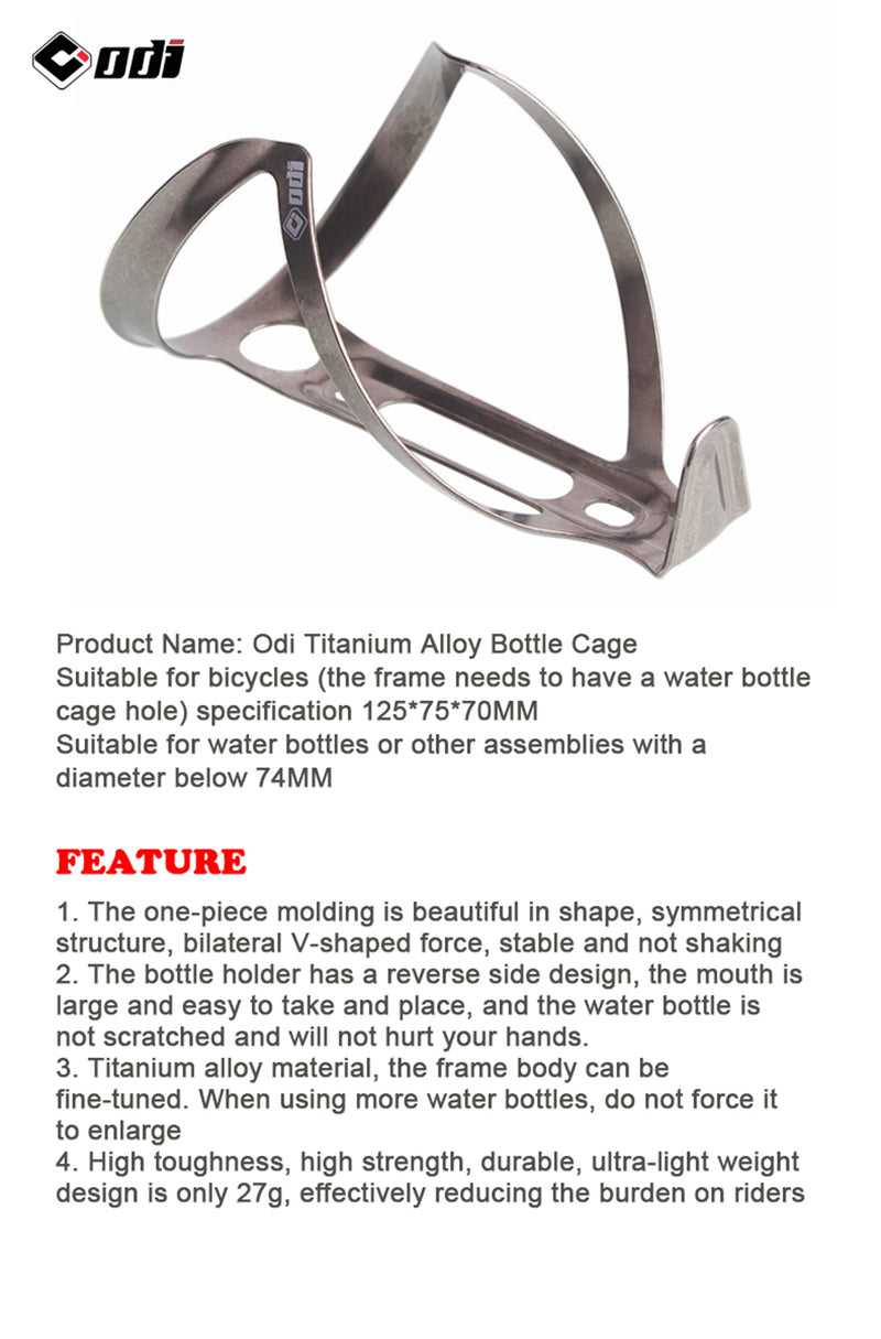 Load image into Gallery viewer, ODI TA3 Titanium Bicycle Bottle Cage
