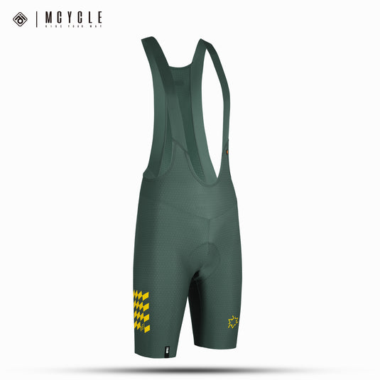 Mcycle Men's Cycling Bib Shorts with Elastic Interface Pads MK100