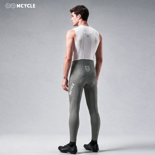 MCYCLE Men's Long Cycling Bib Tights with Side Pockets MK113
