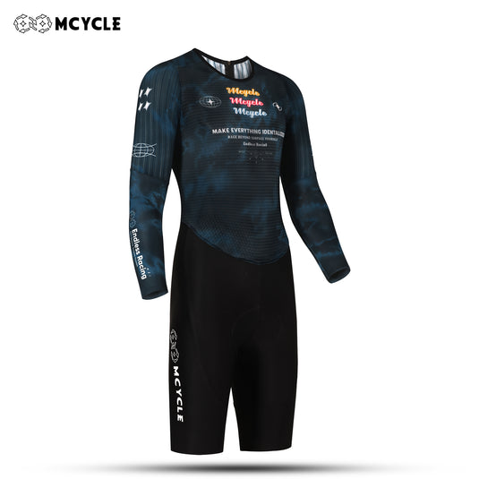 MCYCLE Unisex Time‑Trial TT Skinsuit | Aero One‑Piece Race Cycling Suit with Italy Elastic Interfac Pad MY414